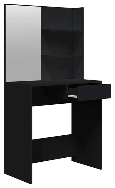 Set toaletního stolku černý 74,5 x 40 x 141 cm 3114140