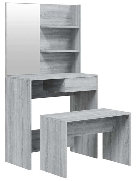 Toaletní stolek sada šedý sonoma 74,5 x 40 x 141 cm 3114145