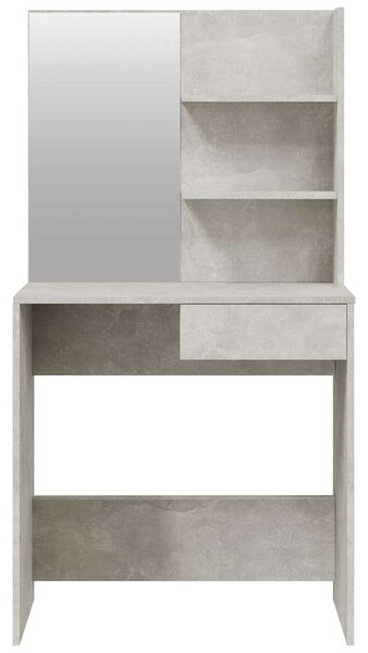 Toaletní stolek sada betonově šedý 74,5 x 40 x 141 cm 3114142