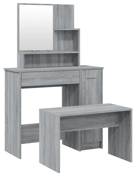 Toaletní stolek sada šedý sonoma 86,5 x 35 x 136 cm 3114153