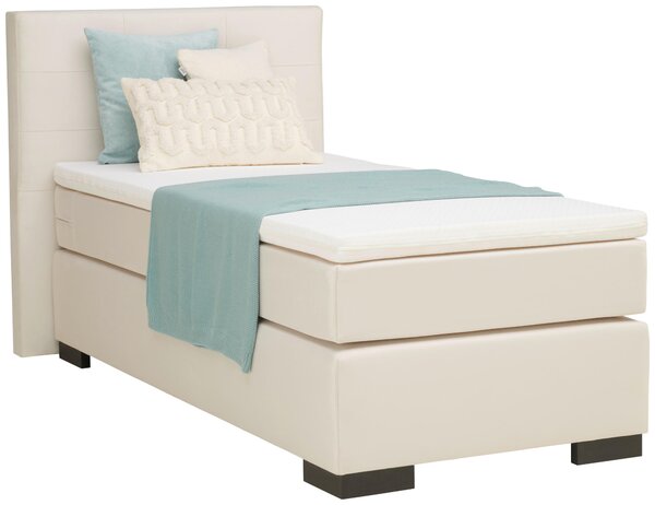 POSTEL BOXSPRING, 90/200 cm, krémová MID.YOU - Jednolůžkové postele, Online Only