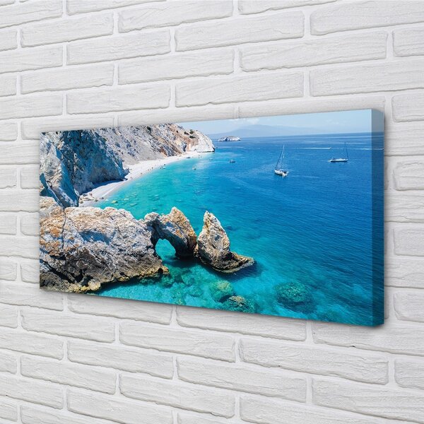 Obrazy na plátně Řecko Beach břehu moře 100x50 cm