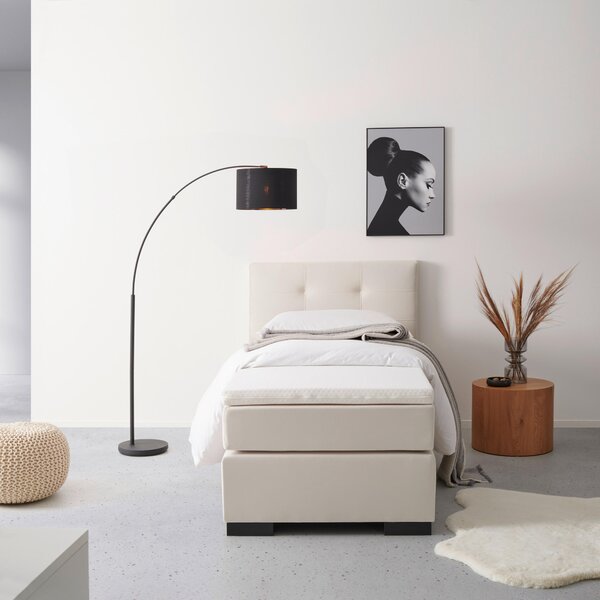 POSTEL BOXSPRING, 90/200 cm, krémová MID.YOU - Jednolůžkové postele, Online Only