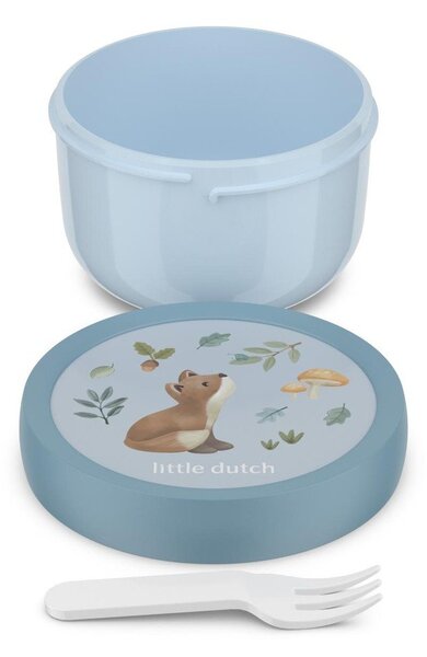 Světle modrý plastový dětský svačinový box Forest Friends by Little Dutch – Mepal