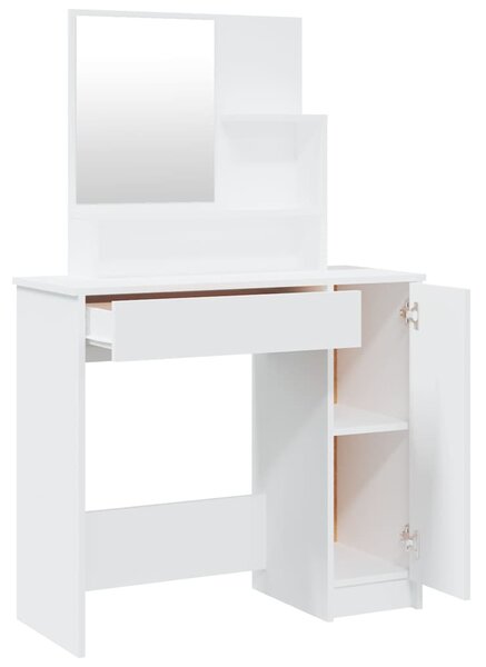Toaletní stolek sada bílý 86,5 x 35 x 136 cm 3114147