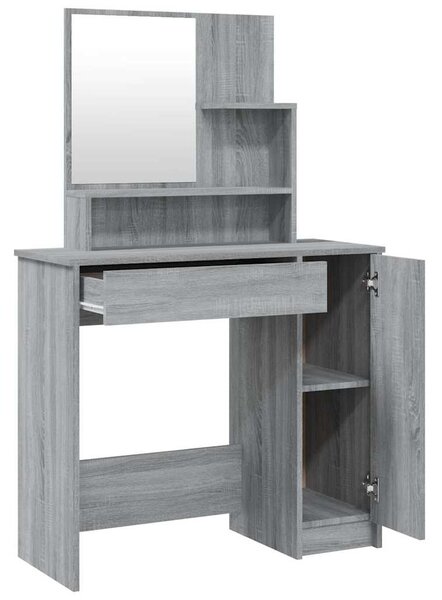 Toaletní stolek sada šedý sonoma 86,5 x 35 x 136 cm 3114153