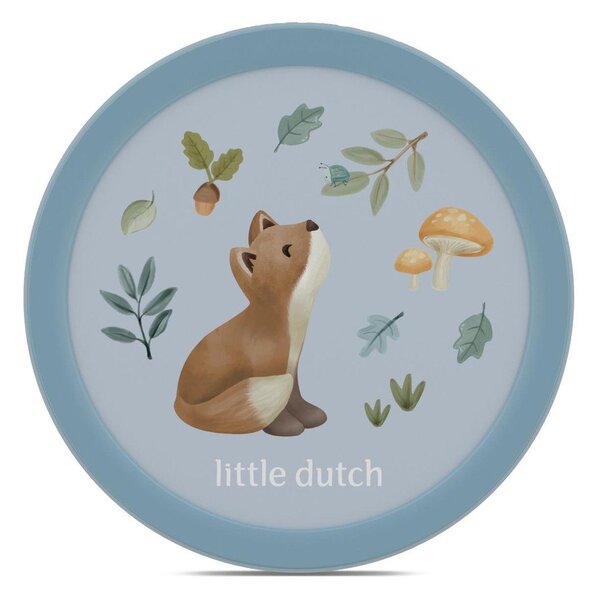 Světle modrý plastový dětský svačinový box Forest Friends by Little Dutch – Mepal