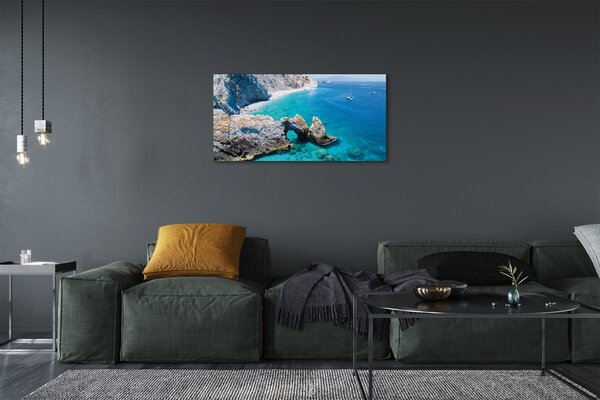 Obrazy na plátně Řecko Beach břehu moře 100x50 cm
