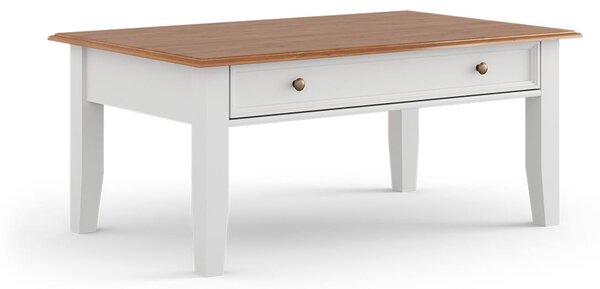 Konferenční stolek, borovice, barva bílá - dub, kolekce Belluno Elegante