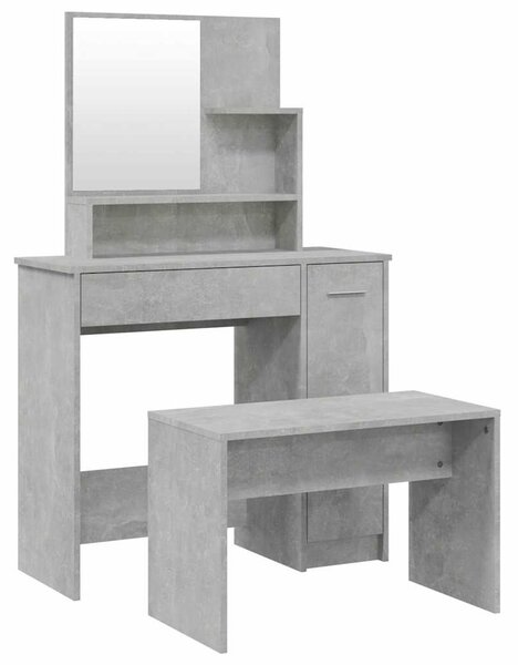 Toaletní stolek sada betonově šedý 86,5 x 35 x 136 cm 3114150