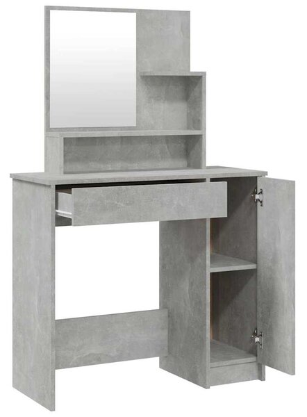 Toaletní stolek sada betonově šedý 86,5 x 35 x 136 cm 3114150