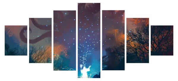 Obraz - Kouzlící čaroděj (210x100 cm)