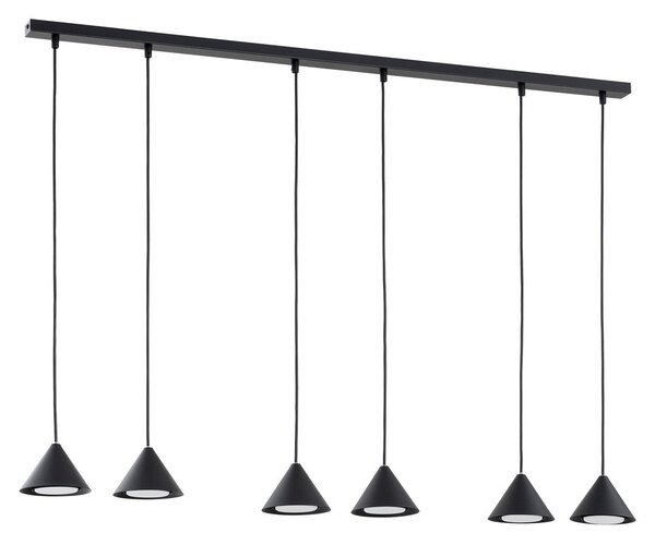 Závěsné svítidlo ELIT 6 – černé, 6× GX53, šířka 116 cm