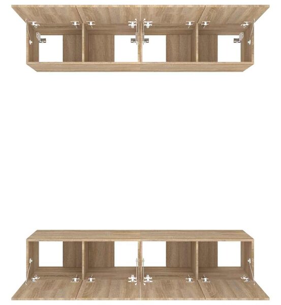 TV skříňky 4 ks dub sonoma 80 x 30 x 30 cm kompozitní dřevo 3114184