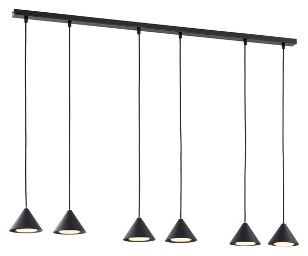 Závěsné svítidlo ELIT 6 – černé, 6× GX53, šířka 116 cm
