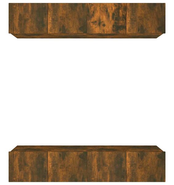 TV skříňky 4 ks kouřový dub 80 x 30 x 30 cm kompozitní dřevo 3114187