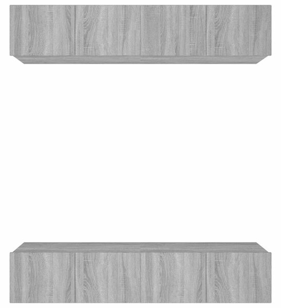 TV skříňky 4 ks šedé sonoma 80 x 30 x 30 cm kompozitní dřevo 3114188