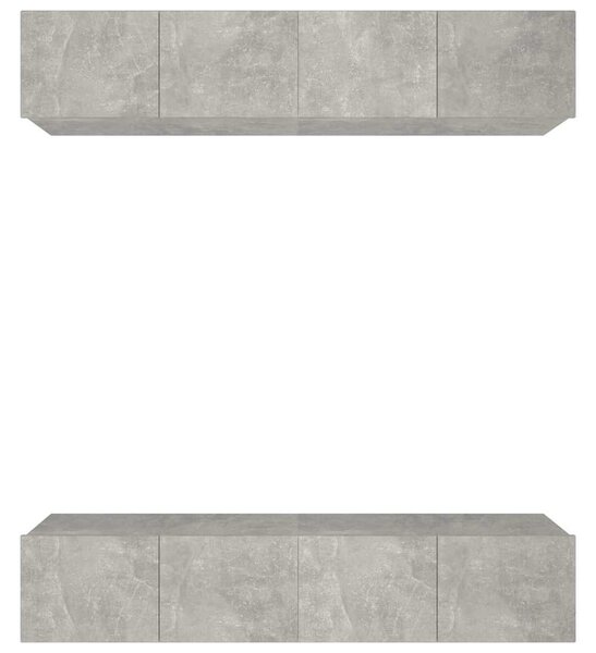 TV skříňky 4 ks betonově šedé 80 x 30 x 30 cm kompozitní dřevo 3114185