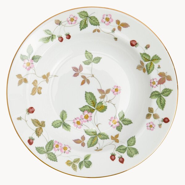 Hluboký talíř z kostního porcelánu's dekorativním okrajem Wild Strawberry