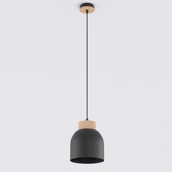 Závěsné svítidlo VIGO 1 – černé, 1× E27, šířka 18 cm