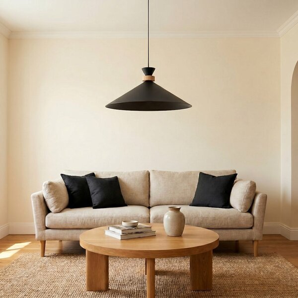 Závěsné svítidlo OLIVO 1L – černé, 1× GX53, šířka 50 cm