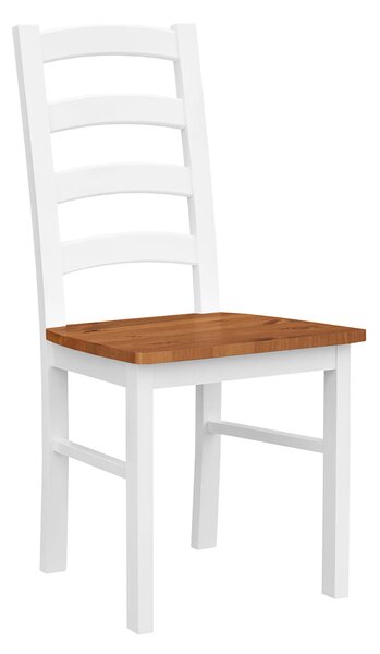Židle 01, buk, barva bílá - dub, kolekce Belluno Elegante
