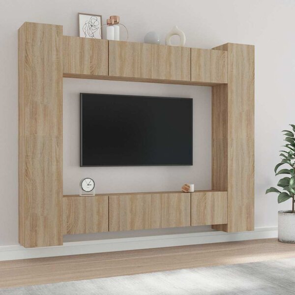 8dílný set TV skříněk dub sonoma kompozitní dřevo 3114232