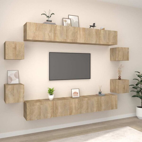 8dílný set TV skříněk dub sonoma kompozitní dřevo 3114224