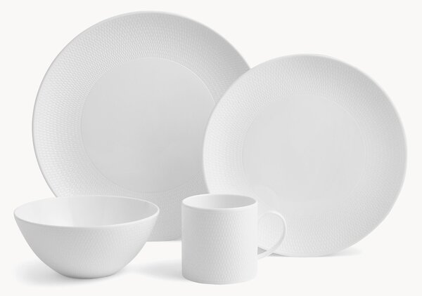 Sada snídaňového nádobí z kostního porcelánu Gio, pro 4 osoby, 16 dílů