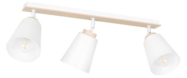 Stropní svítidlo ATLAS 3 – bílé, 3× E27, šířka 90 cm