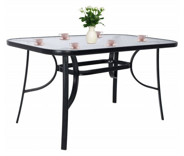 Zahradní stůl 120x70 cm SPRINGOS TOSCANA GF1039 černý