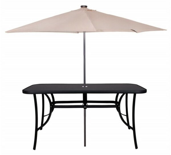 Zahradní stůl 150x90 cm SPRINGOS TOSCANA GF1038 černý