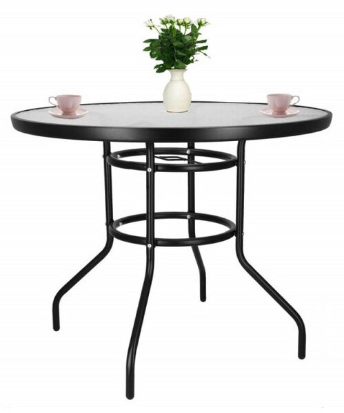 Zahradní stolek 90 cm SPRINGOS BISTRO GF1021 černý