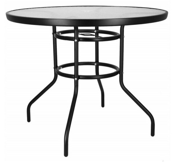 Zahradní stolek 90 cm SPRINGOS BISTRO GF1021 černý