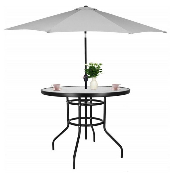 Zahradní stolek 90 cm SPRINGOS BISTRO GF1021 černý