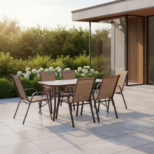 Zahradní stůl 120x70 cm SPRINGOS TOSCANA GF0076 hnědý