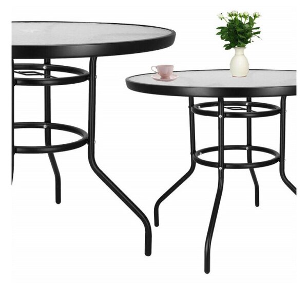 Zahradní stolek 90 cm SPRINGOS BISTRO GF1021 černý