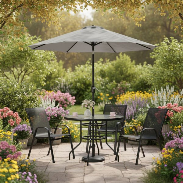 Zahradní stolek 90 cm SPRINGOS BISTRO GF1021 černý