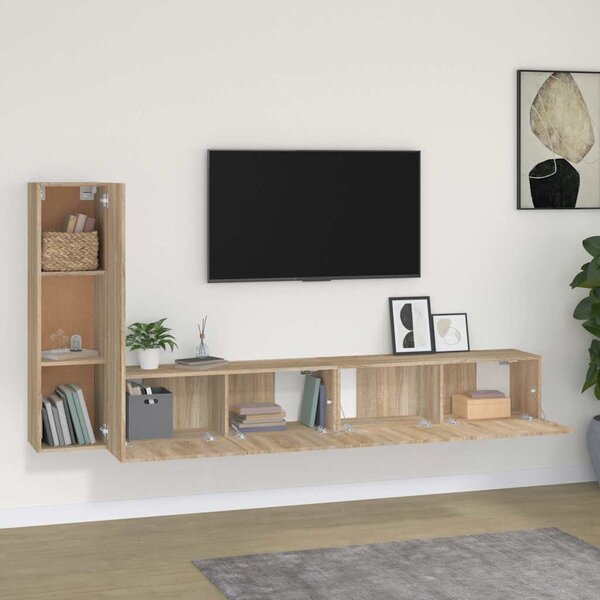 3dílný set TV skříněk dub sonoma kompozitní dřevo 3114320