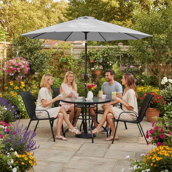 Zahradní stolek 90 cm SPRINGOS BISTRO GF1021 černý