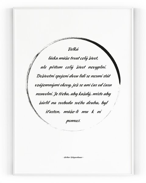 Plakát / Obraz Citát Bílá Pololesklý saténový papír A4 - 21 x 29,7 cm