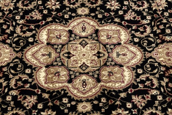 Makro Abra Oválný koberec ROYAL ADR 521 Klasický černý Rozměr: 100x180 cm