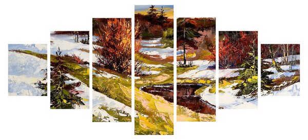 Obraz - Příchod jara (210x100 cm)