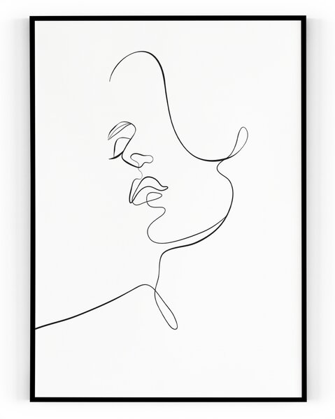 Plakát / Obraz Tvář Pololesklý saténový papír 30 x 40 cm