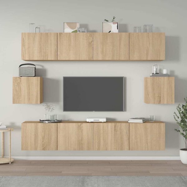 6dílný set TV skříněk dub sonoma kompozitní dřevo 3114360
