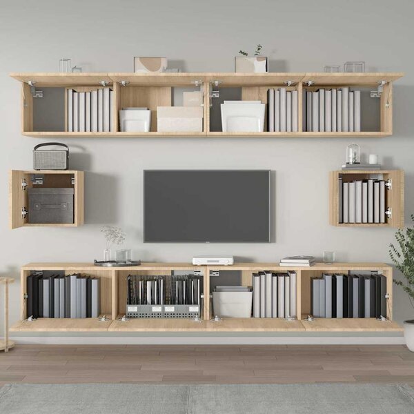 6dílný set TV skříněk dub sonoma kompozitní dřevo 3114368