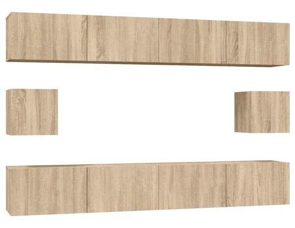 6dílný set TV skříněk dub sonoma kompozitní dřevo 3114368