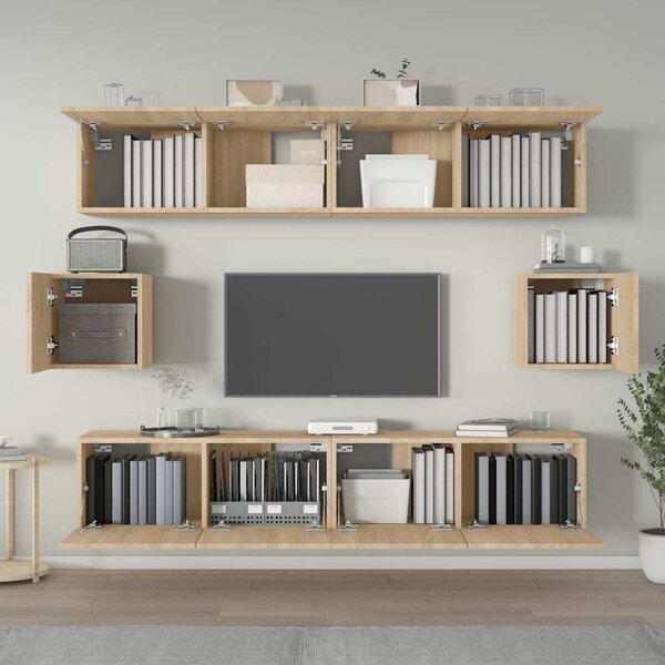 6dílný set TV skříněk dub sonoma kompozitní dřevo 3114360