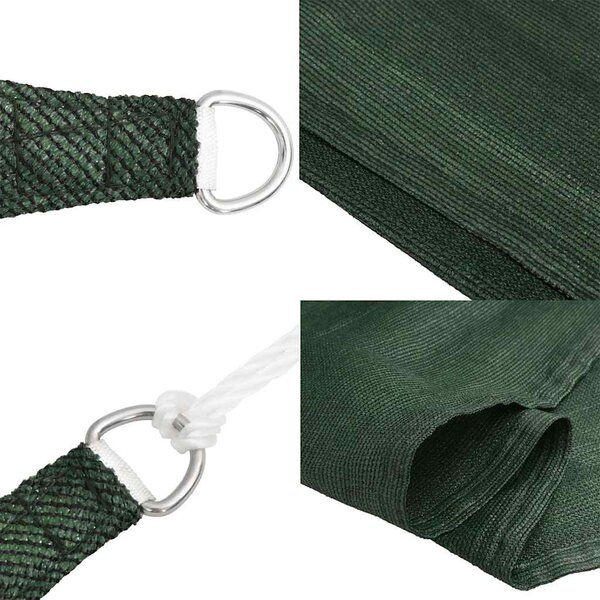 Plachta proti slunci 160 g/m² tmavě zelená 5 x 5 x 5 m HDPE 311482