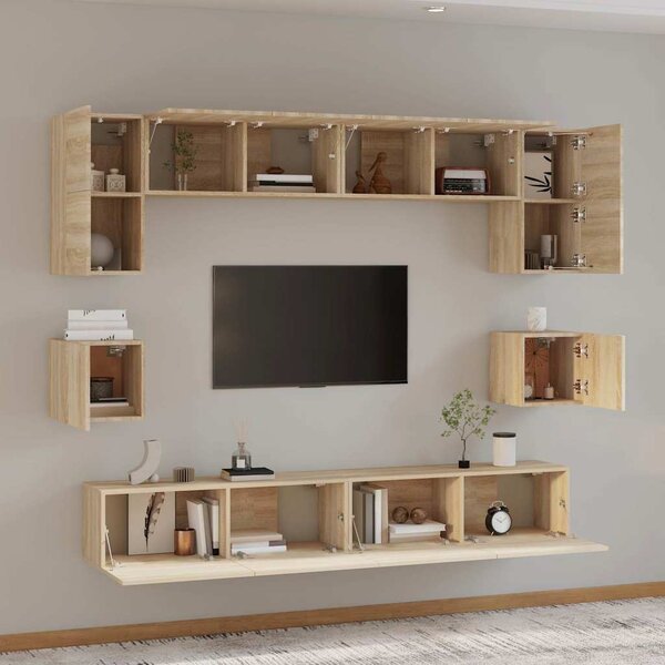 8dílný set TV skříněk dub sonoma kompozitní dřevo 3114416